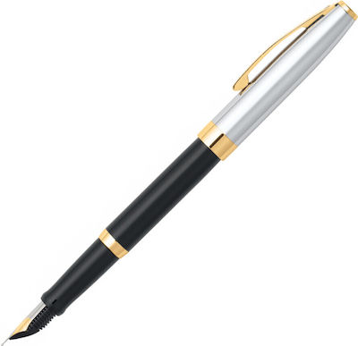 Sheaffer Sagaris Πένα Γραφής Medium Μαύρη με Μαύρο Μελάνι