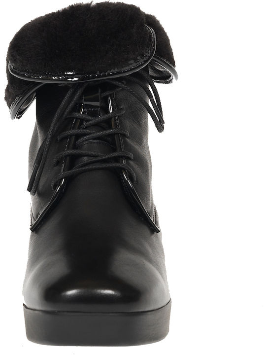 Softwaves Women's Ankle Boots Platform Black