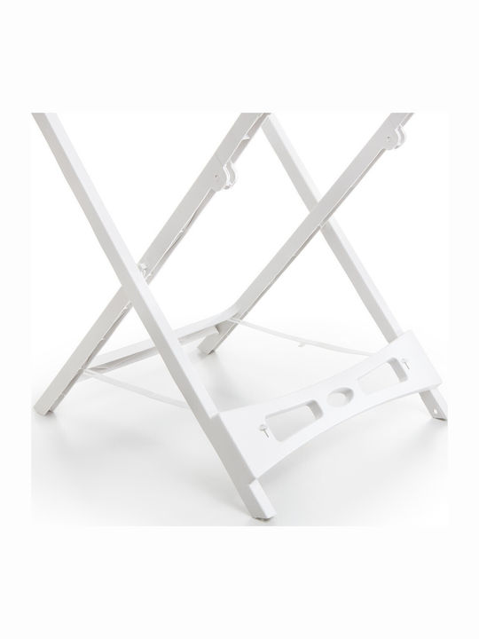 Rayen Plastic Folding Floor Clothes Drying Rack with Hanging Length 20m