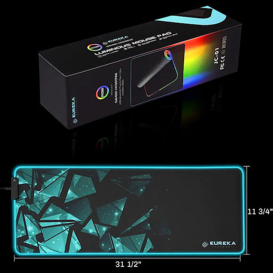 Eureka Ergonomic JC-01 Gaming Mauspad XXL (800mm) mit RGB-Beleuchtung über USB