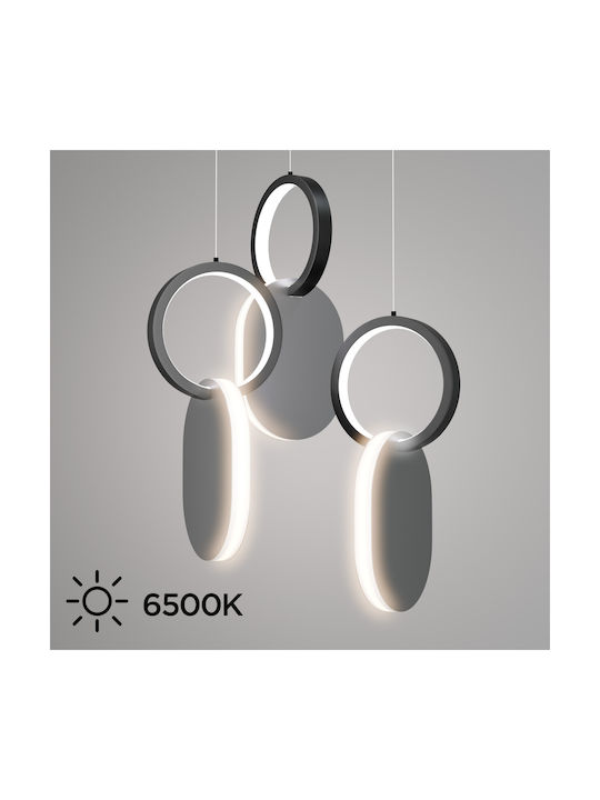 Alphab2b Symmetric 1g Ceiling Light Silver LED with Natural White Light 25x120x120cm