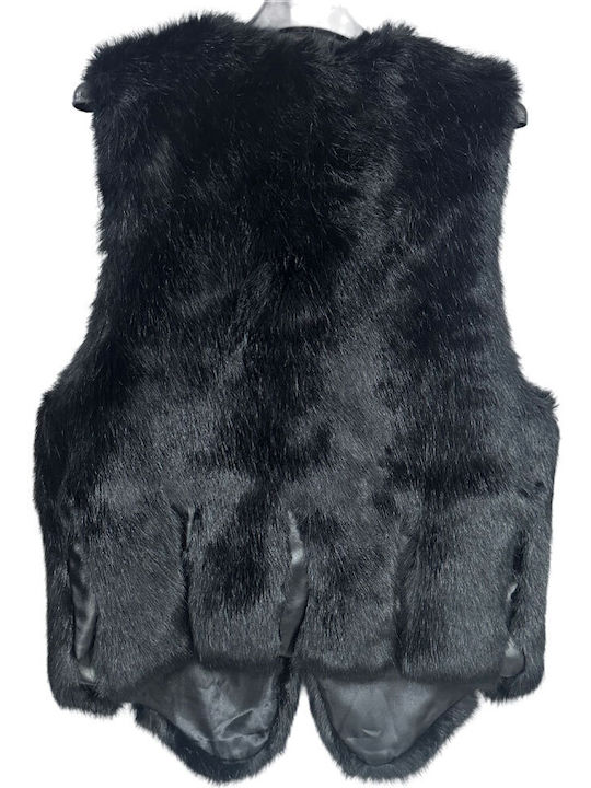 Queen Accessories Women's Short Fur Black