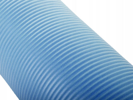 Verk Group Foldable Exercise Mat Pilates Blue with Carry Strap (180x60x1cm)