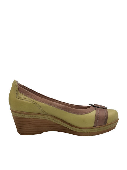 Softwaves Anatomic Leather Green Heels
