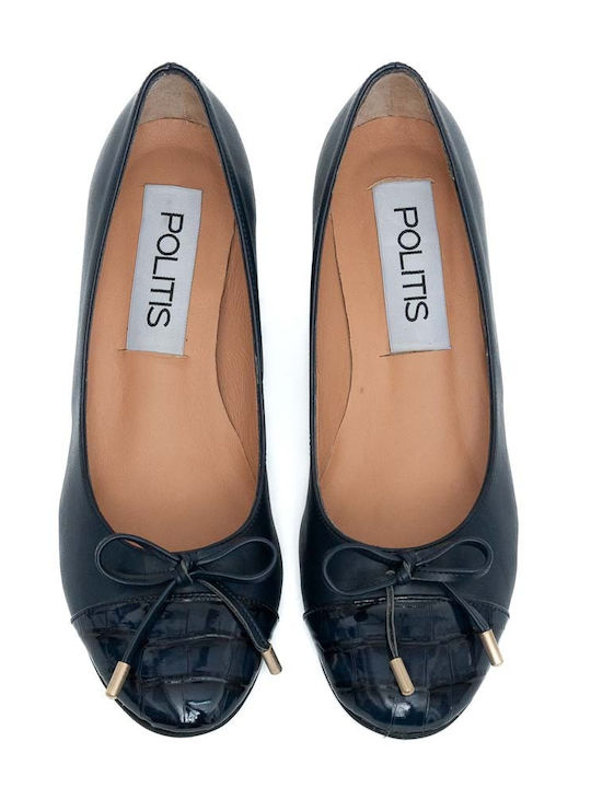 Anatomic Leather Blue Medium Heels