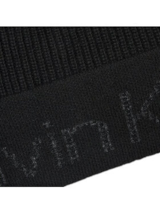 Beanie Unisex Σκούφος Πλεκτός σε Μαύρο χρώμα