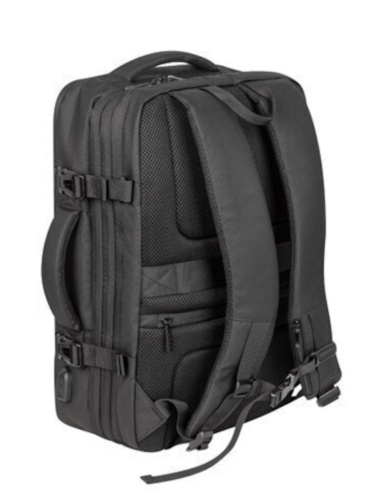Natec Τσάντα Πλάτης για Laptop 17.3" με Θύρα USB σε Καφέ χρώμα 351242