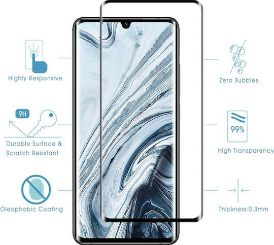 3D Tempered Glass Negru (Galaxy Note 10Mi Note 10/10 ProOnePlus 10 Pro)
