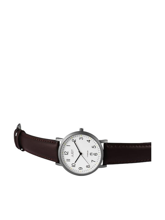Just Watch Uhr Batterie mit Lederarmband