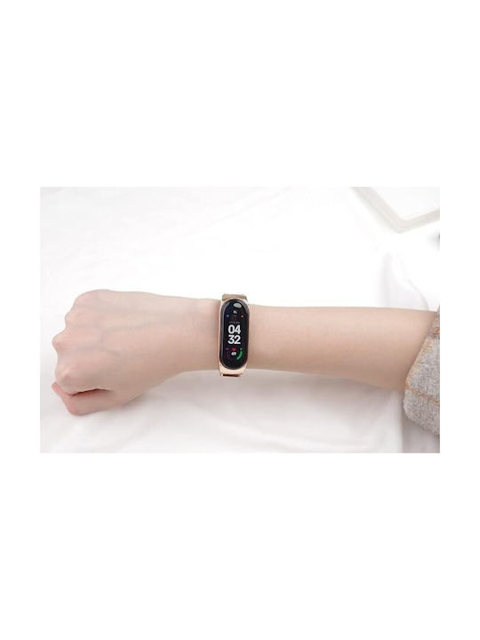 Revomag Curea Oțel inoxidabil Rose Gold (Smart Band 8 / Smart Band 9 / Smart Band 10)