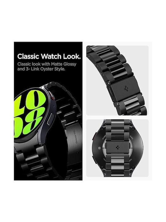 Spigen Modern Fit Каишка Неръждаема стомана Черен (Samsung Galaxy Watch6 44мм)