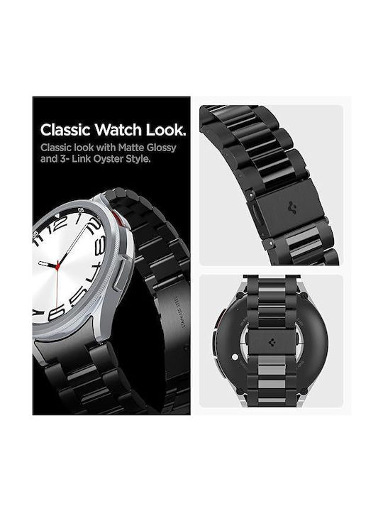 Spigen Modern Fit Strap Stainless Steel Black (Samsung Galaxy Watch 6 Classic 47mm)
