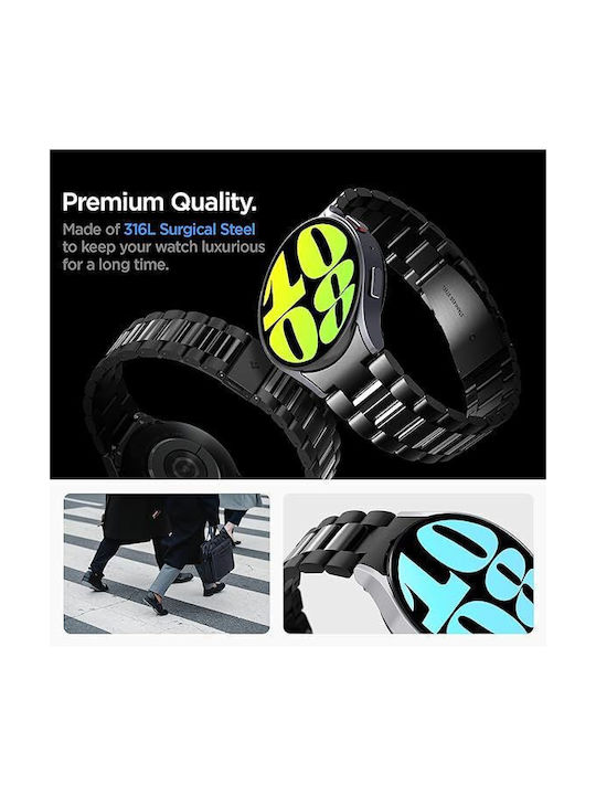 Spigen Modern Fit Каишка Неръждаема стомана Черен (Samsung Galaxy Watch6 44мм)