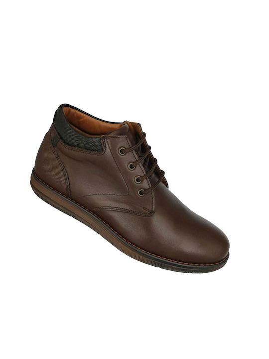 Antonio Shoes Men's Leather Boots Brown