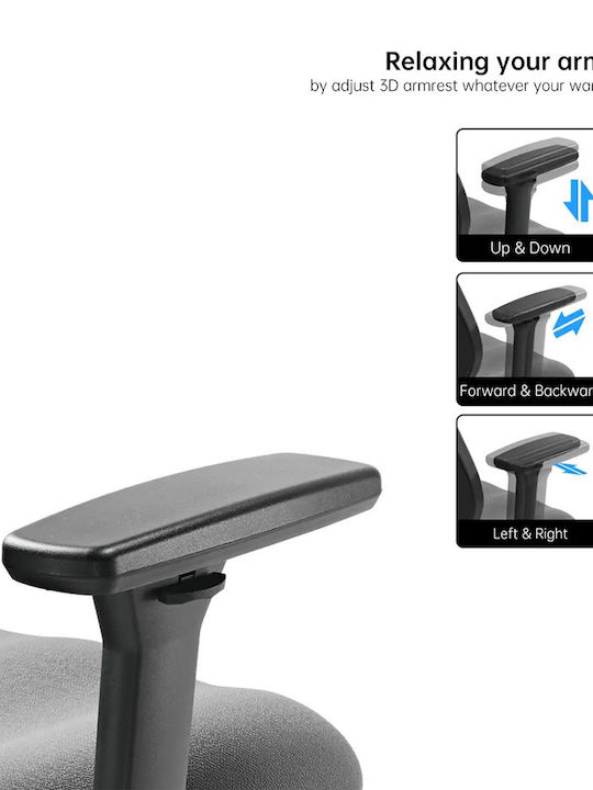 Eureka Ergonomic Office Chair With Grey Arms