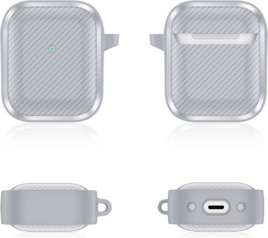 Sonique Carbon Brushed Case Silicone with Hook in Copper color for Apple AirPods 1 / AirPods 2