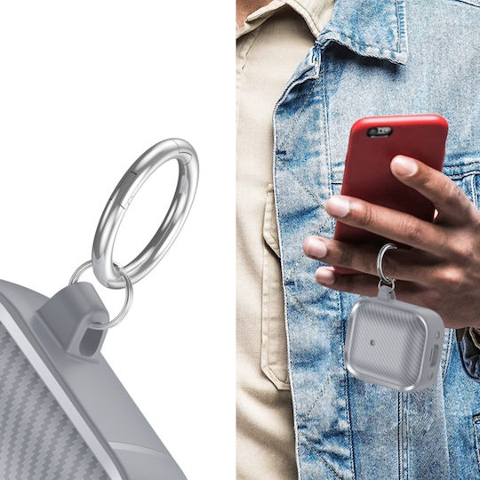 Sonique Carbon Brushed Case Silicone with Hook in Copper color for Apple AirPods 1 / AirPods 2