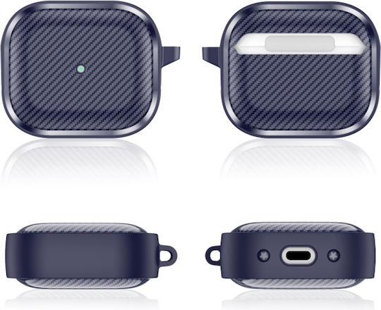 Sonique Silicone Case with Keychain Navy Blue for Apple AirPods 3