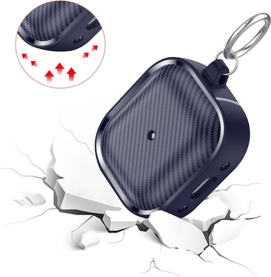 Sonique Silicone Case with Keychain Navy Blue for Apple AirPods 3