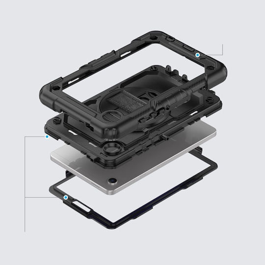 Tech-Protect Solid360 Armor Back Cover Rezistentă Negra (Samsung Galaxy Tab A9+ 11.0 X210/X215/X216) 607932