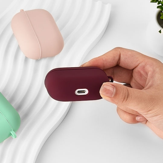 Sonique Soft Hülle Silikon mit Haken in Weiß Farbe für Apple AirPods 3
