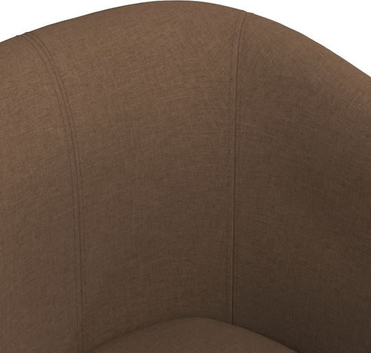 Barrel Sessel mit Fußhocker Coffee 70x56x68cm