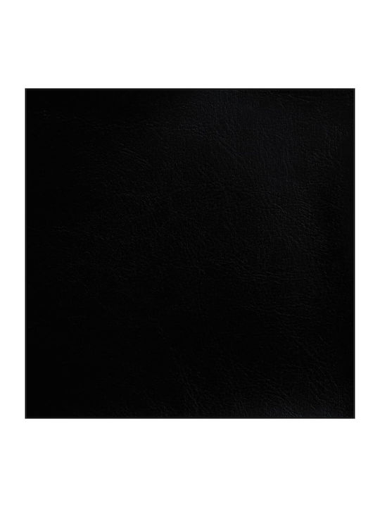 Barrel Armchair with Footstool from Leatherette Black 70x56x68cm
