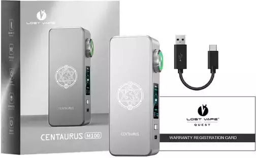 Lost Vape Centaurus M100 Box Mod 100W Gunmetal Grau