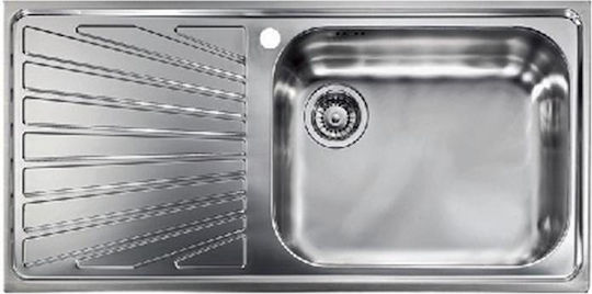 Sanitec Cometa Ένθετος Inox Σατινέ Μ100xΠ50cm Ασημί