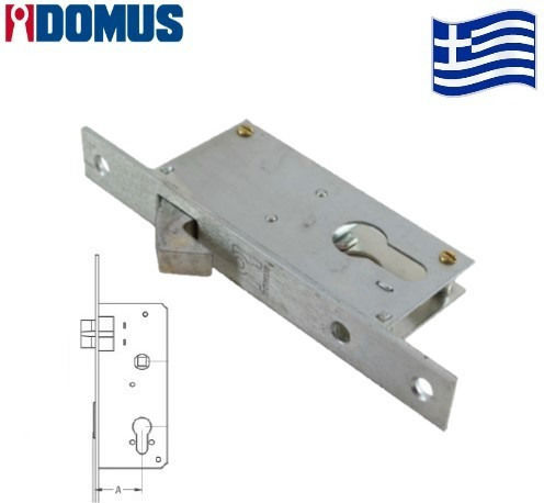 Domus Χωνευτή Κλειδαριά με Κέντρο 30mm Ασημί