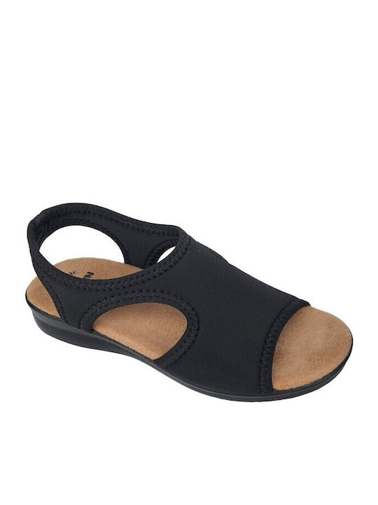 Women's Flat Sandals in Black Color