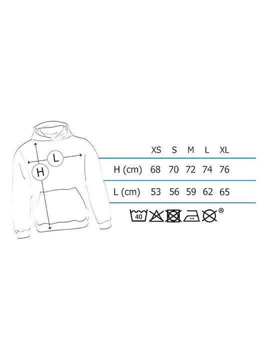 Abysse Men's Sweatshirt with Hood and Pockets White