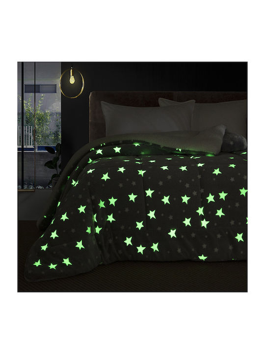 Beauty Home Παιδικό Κουβερτοπάπλωμα Φωσφορίζον Μονό Glow Art 160x220εκ.