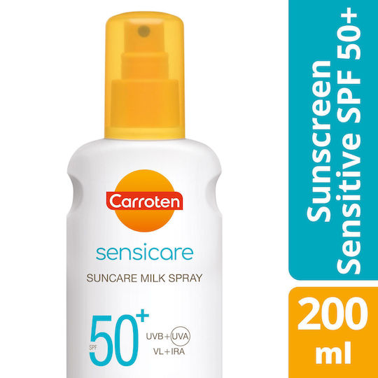 Carroten Sensicare Αδιάβροχη Αντηλιακή Λοσιόν Σώματος SPF50 σε Spray 200ml