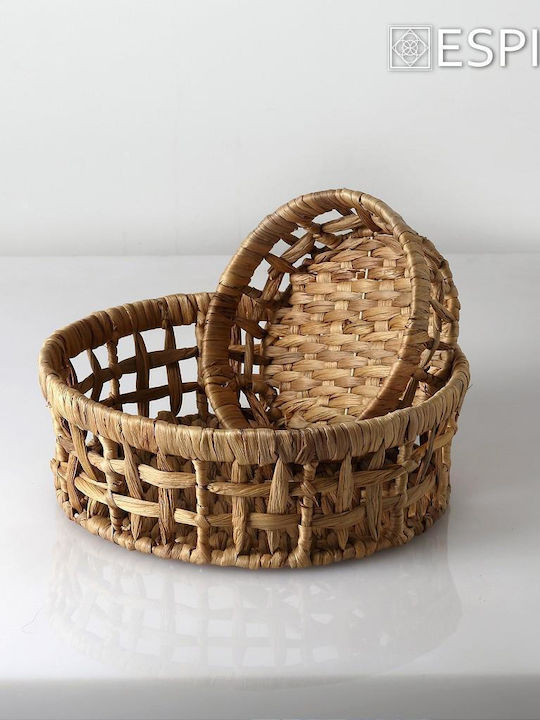 Espiel Bread Box Wicker Beige 30x30x10.5cm
