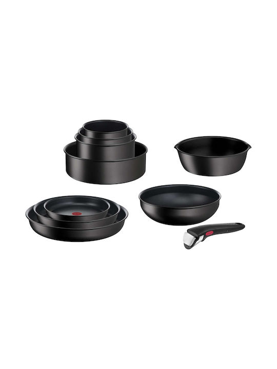 Tefal Ingenio Unlimited Pans Set of Aluminum with Non-stick Coating Black 3pcs
