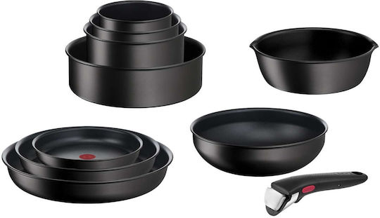 Tefal Ingenio Unlimited Pfannen-Set aus Aluminium Schwarz mit Antihaftbeschichtung 2 Stück