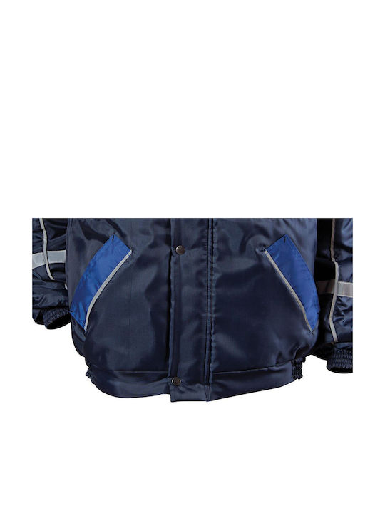 Stenso Collins Work Jacket Reflective Cold with Detachable Hood Blue