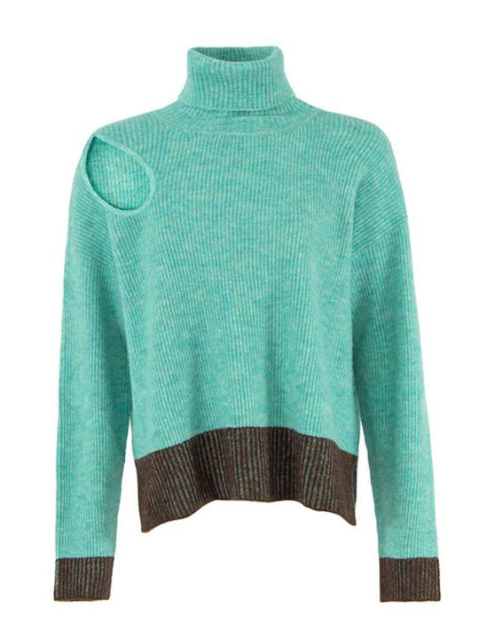 Women's Long Sleeve Sweater Turquoise