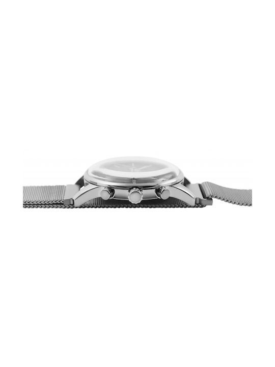 Just Watch Watch Battery with Silver Metal Bracelet