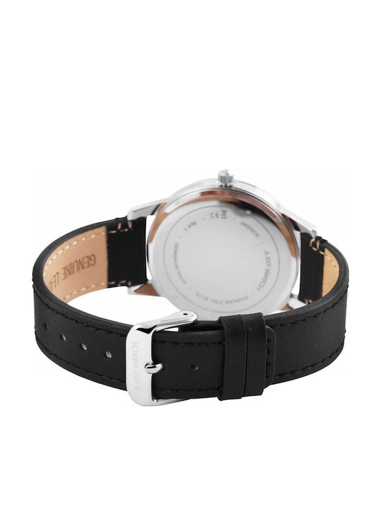 Just Watch Men's Watch Battery with Black Leather Strap