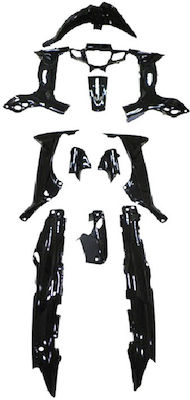 Set de Piese din Plastic pentru Motocicletă pentru Yamaha Crypton R 105 Negru