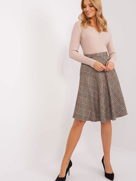 Lakerta Midi Skirt in Brown color