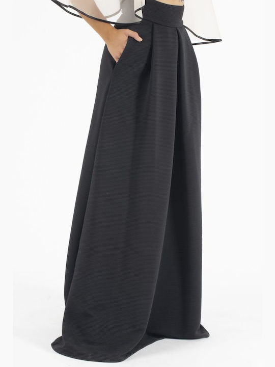 July Two Atelier Maxi Skirt in Black color