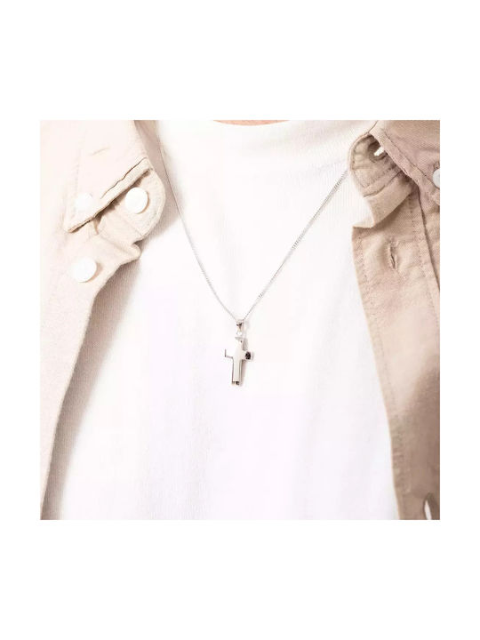 Oxzen Men's Cross from Silver with Chain