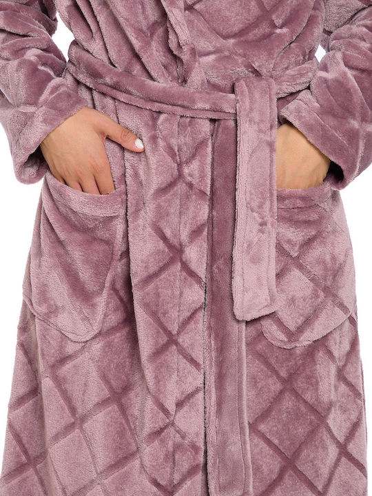 Clio Lingerie Winter Women's Fleece Robe Rotten Apple