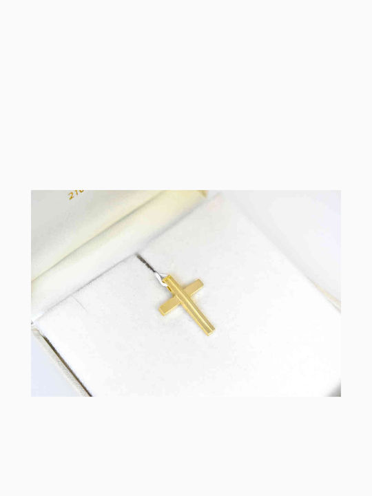 Damen Gold Kreuz 14K mit Kette
