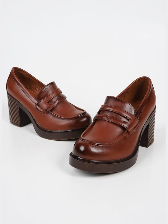 Piazza Shoes Tabac Brown Heels