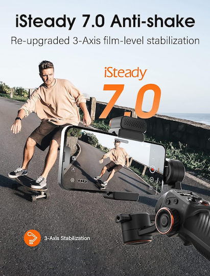 Hohem iSteady M6 Phone Gimbal with 3 Axis Stabilization and 18 Operating Hours Black