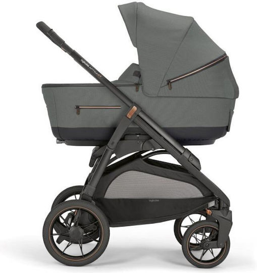 Inglesina Aptica XT Quattro Darwin Infant Recline Adjustable 3 in 1 Baby Stroller Suitable for Newborn Taiga Green 12.6kg